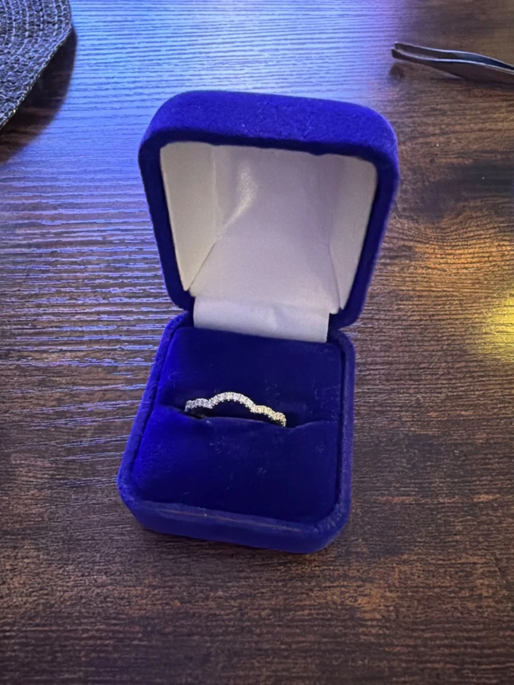 Neil lane engagement ring with two matching diamond bands